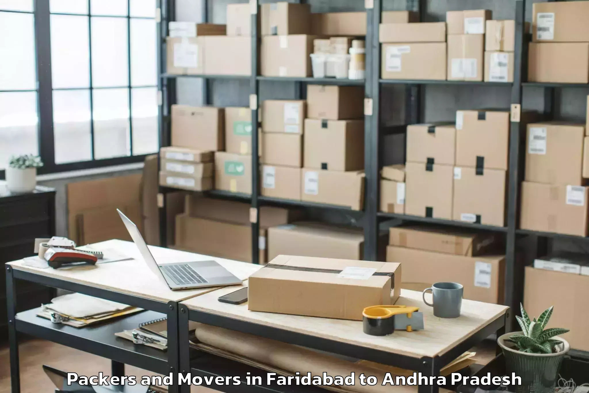 Trusted Faridabad to Peddavadugur Packers And Movers